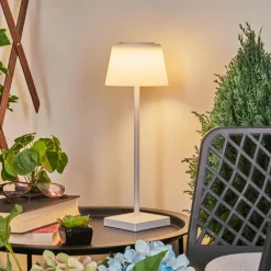 hofstein Lampe à poser Longchamps LED Blanc, 1 lumière