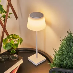 hofstein Lampe à poser Longchamps LED Blanc, 1 lumière