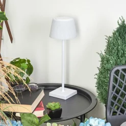 hofstein Lampe à poser Longchamps LED Blanc, 1 lumière