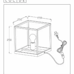 Lampes Vintages & Rétros-Luminaires Lucide Lampe à poser Lucide ARTHUR Noir, 1 lumière