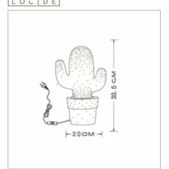Luminaires Lucide Lampe à poser Lucide CACTUS Vert, 1 lumière* Lampes À Poser
