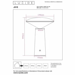 Luminaires Lucide Lampe à poser Lucide JIVE LED Noir, 1 lumière