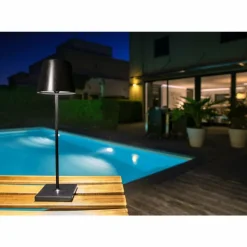 Luminaires Lucide Lampe à poser Lucide JUSTIN LED Noir, 1 lumière
