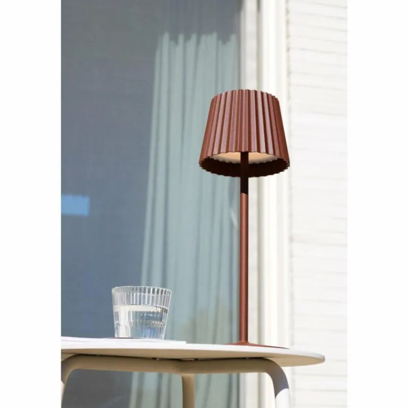 Luminaires Lucide Lampe à poser Lucide JUSTINE LED Rouille, 1 lumière