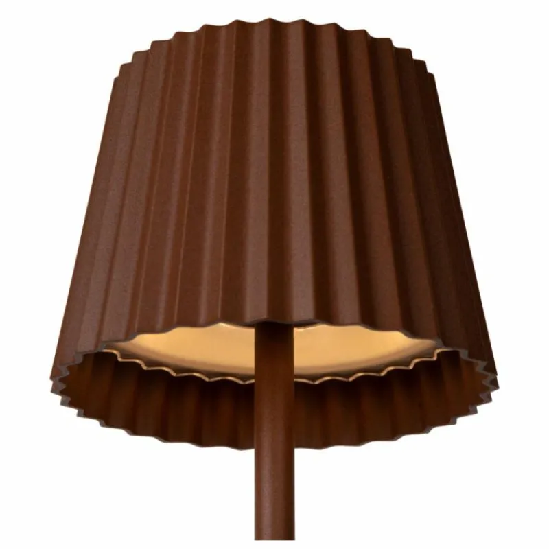 Luminaires Lucide Lampe à poser Lucide JUSTINE LED Rouille, 1 lumière