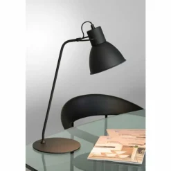 Lampes Industrielles-Luminaires Lucide Lampe à poser Lucide SHADI Noir, 1 lumière