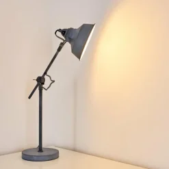 Luminaires Rustiques-hofstein Lampe à poser Luven Gris, 1 lumière