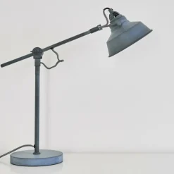 Luminaires Rustiques-hofstein Lampe à poser Luven Gris, 1 lumière