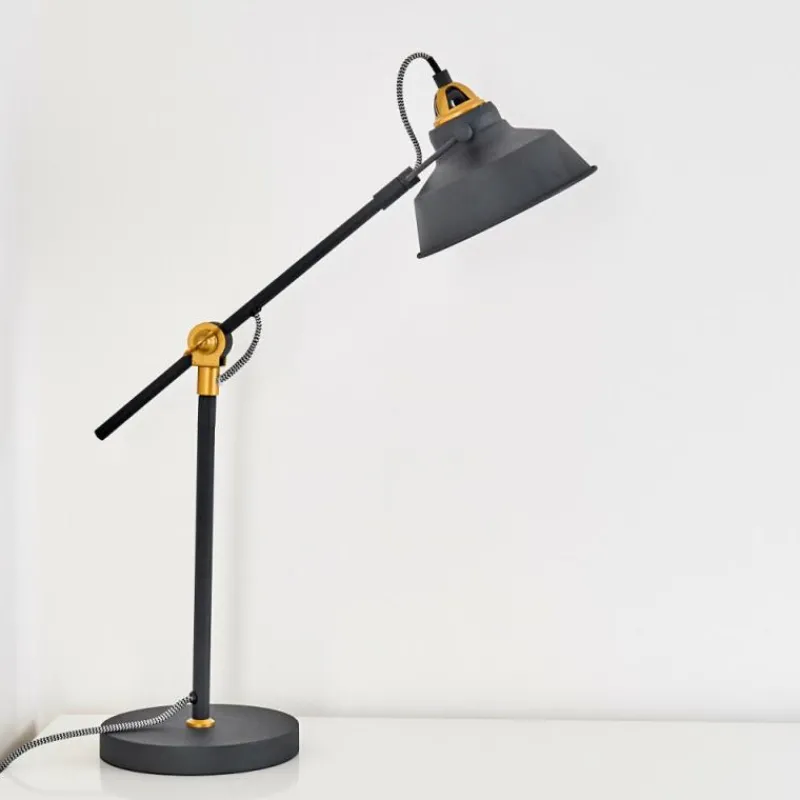 Lampes Dorées-hofstein Lampe à poser Luven Noir, 1 lumière, Télécommandes
