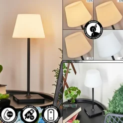 hofstein Lampe à poser Mayordomo LED Noir, 1 lumière