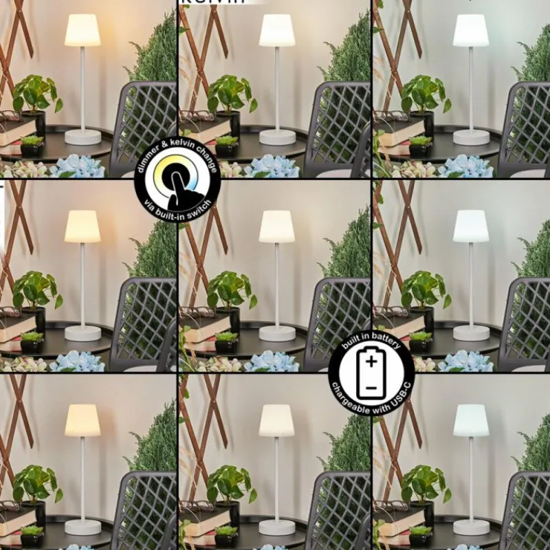 hofstein Lampe à poser Maza LED Blanc, 1 lumière