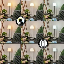 hofstein Lampe à poser Maza LED Gris, 1 lumière