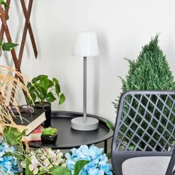 hofstein Lampe à poser Maza LED Gris, 1 lumière