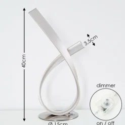 hofstein Lampe à poser Medle LED Nickel mat, 1 lumière