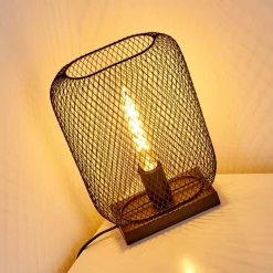 Lampes Vintages & Rétros-hofstein Lampe à poser Moholm Noir, 1 lumière