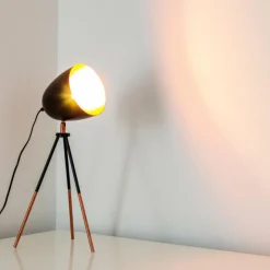 hofstein Lampe à poser MONTREAL Cuivre, Noir, 1 lumière* Lampes À Poser