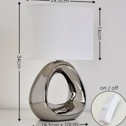 Lampes En Tissu-hofstein Lampe à poser Morcote Chrome, 1 lumière