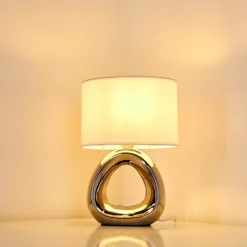 Lampes En Tissu-hofstein Lampe à poser Morcote Chrome, 1 lumière