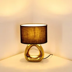 Lampes En Tissu-hofstein Lampe à poser Morcote Or, 1 lumière