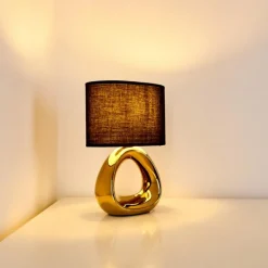 Lampes En Tissu-hofstein Lampe à poser Morcote Or, 1 lumière