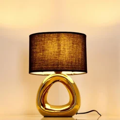 Lampes En Tissu-hofstein Lampe à poser Morcote Or, 1 lumière