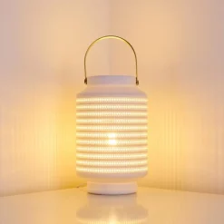 Luminaires Rustiques-hofstein Lampe à poser Nakajima Blanc, 1 lumière