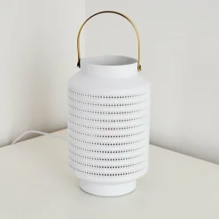 Luminaires Rustiques-hofstein Lampe à poser Nakajima Blanc, 1 lumière