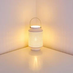 Luminaires Rustiques-hofstein Lampe à poser Nakajima Blanc, 1 lumière