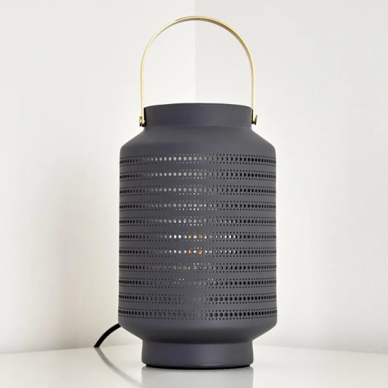 Luminaires Orientaux-hofstein Lampe à poser Nakajima Noir, Blanc, 1 lumière