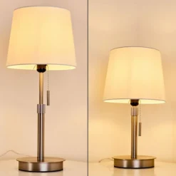 Lampes En Tissu-hofstein Lampe à poser Neuville Nickel mat, 1 lumière