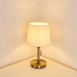 Lampes En Tissu-hofstein Lampe à poser Neuville Nickel mat, 1 lumière