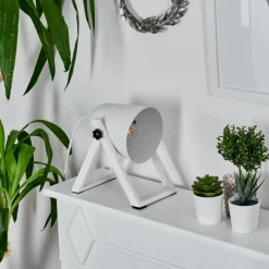 Lampes En Bois-Lampe à poser Novilly Blanc, 1 lumière