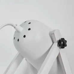 Lampes En Bois-Lampe à poser Novilly Blanc, 1 lumière