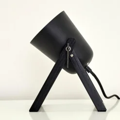 Lampes En Bois-hofstein Lampe à poser Novilly Noir, 1 lumière