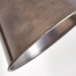 Lampes Industrielles-hofstein Lampe à poser Oksbol Brun foncé, Gris, Acier brossé, 1 lumière