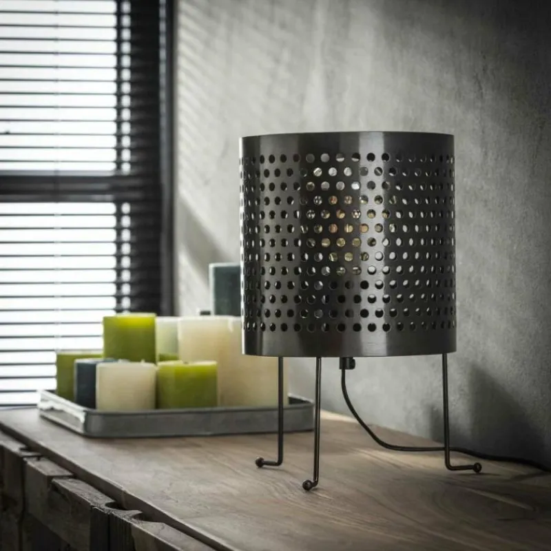 Lampes Industrielles-hofstein Lampe à poser Oostrum Noir, 1 lumière