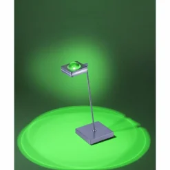 Paul Neuhaus Q-Serie Lampe à Poser Paul Neuhaus Q-Fisheye LED Acier inoxydable, 2 lumières, Télécommandes, Changeur de couleurs