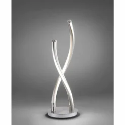 Paul Neuhaus Q-Serie Lampe à poser Paul Neuhaus Q-MALINA LED Acier inoxydable, 2 lumières, Télécommandes