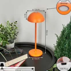 hofstein Lampe à poser Pelaro LED Orange, 1 lumière