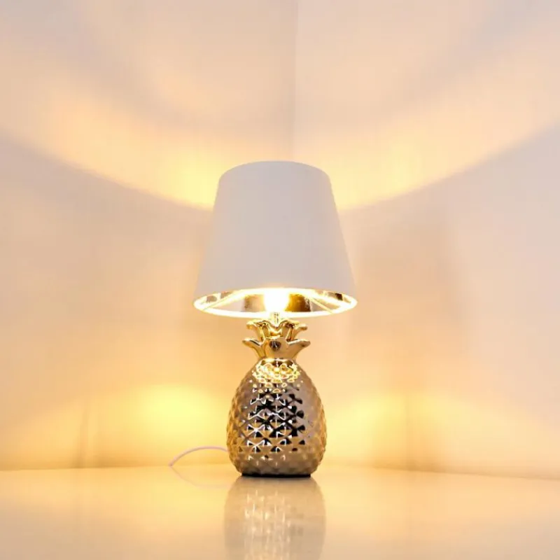 Lampes En Tissu-hofstein Lampe à poser Pina Blanc, 1 lumière