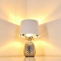 Lampes En Tissu-hofstein Lampe à poser Pina Blanc, 1 lumière