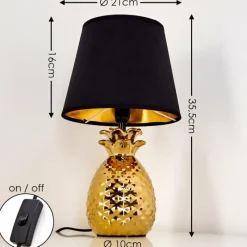 Lampes En Tissu-hofstein Lampe à poser Pina Or, 1 lumière