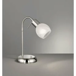 Luminaires Rustiques-Luminaires Reality Lampe à poser Reality ANTIBES Nickel mat, 1 lumière