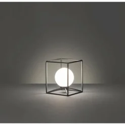 Luminaires Reality Lampe à poser Reality GABBIA Noir, 1 lumière* Lampes À Poser