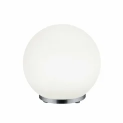 Luminaires Reality Lampe à poser Reality George LED Chrome, 1 lumière, Télécommandes, Changeur de couleurs