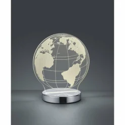 Luminaires Rustiques-Luminaires Reality Lampe à poser Reality Globe LED Chrome, 1 lumière