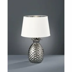 Lampes En Tissu-Luminaires Reality Lampe à poser Reality PINEAPPLE Argenté, 1 lumière