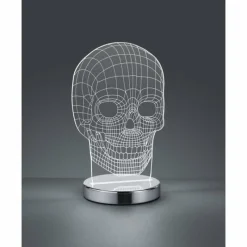 Luminaires Reality Lampe à poser Reality Skull LED Chrome, 1 lumière* Éclairage Led