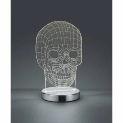 Luminaires Reality Lampe à poser Reality Skull LED Chrome, 1 lumière* Éclairage Led