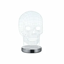 Luminaires Reality Lampe à poser Reality Skull LED Chrome, 1 lumière* Éclairage Led